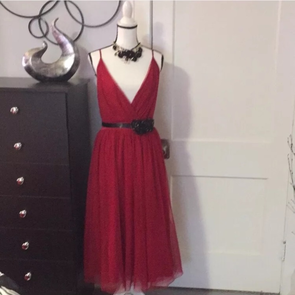 Red Dress Sz 14 - Picture 4 of 6